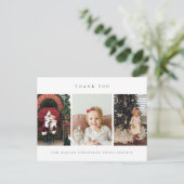 クリスマスの感謝を伝える写真ポストカード ポストカード (スタンド正面)