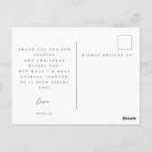 クリスマスの感謝を伝える写真ポストカード ポストカード (裏面)