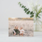 クリスマスの感謝を伝える写真ポストカード ポストカード (スタンド正面)