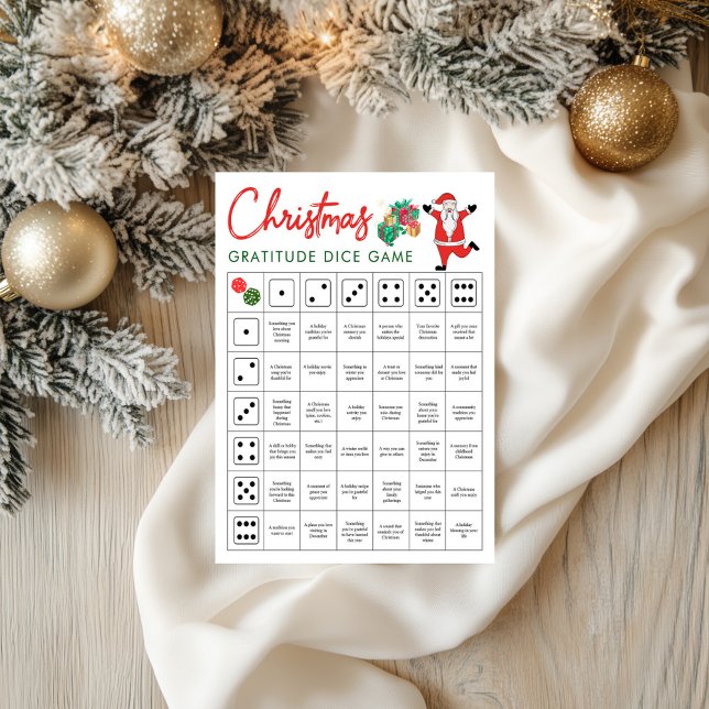 クリスマスの感謝サイコロゲーム｜ホリデーシーズンの感謝 (Christmas Gratitude Dice Game | Holiday Gratitude)