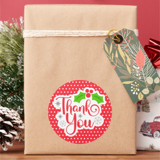 クリスマスの感謝ステッカー ラウンドシール (クリスマス)