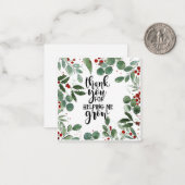 クリスマスの成長を手助けしてくれてありがとう ノートカード (正面/裏面インサイチュ)