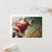 クリスマスの戦場のフラットグリーティングカード カード (正面/裏面インサイチュ)