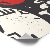 クリスマスの手を描いた:ミストレトーパインシームレス。 ポスター (角)