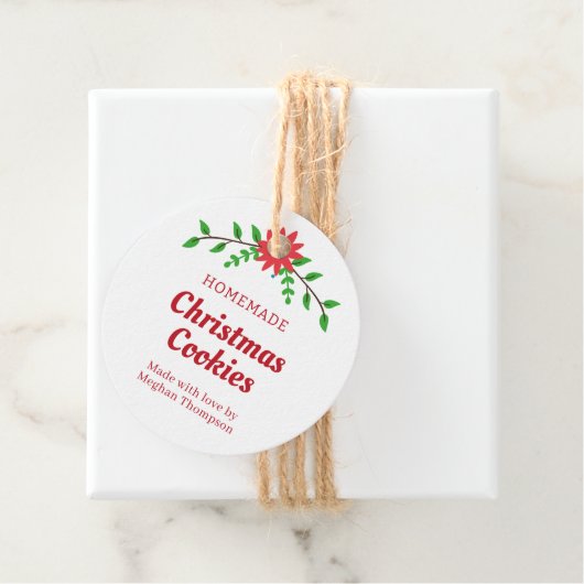 クリスマスの手作りクッキーギフトタグ フェイバータグ (インサイチュ)
