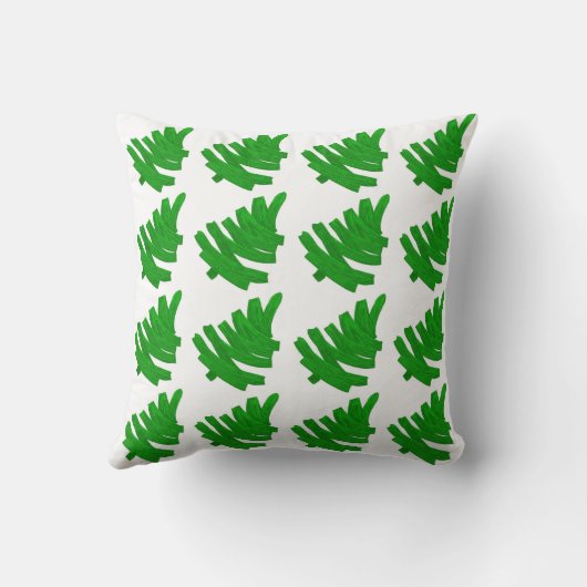 クリスマスの手描きのパターン クッション (裏面)