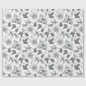 クリスマスの手描きの植物。 ヴィンテージのクリスマス ラッピングペーパー (フラット)