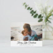 クリスマスの手書きの写真 シーズンポストカード (スタンド正面)