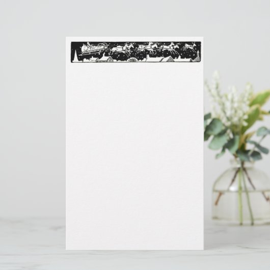 クリスマスの手紙のサンタの休日の文房具 便箋 (スタンド正面)