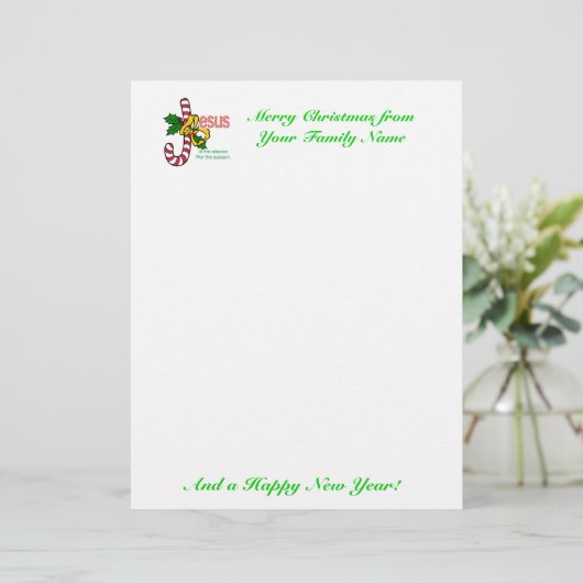 クリスマスの手紙の文房具はイエスが理由 (スタンド正面)