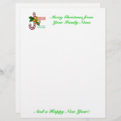 クリスマスの手紙の文房具はイエスが理由 (正面/裏面)