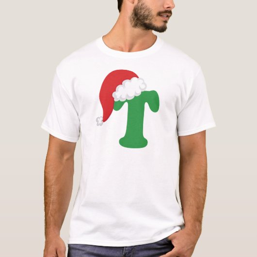 クリスマスの手紙Tのアルファベット Tシャツ (正面)