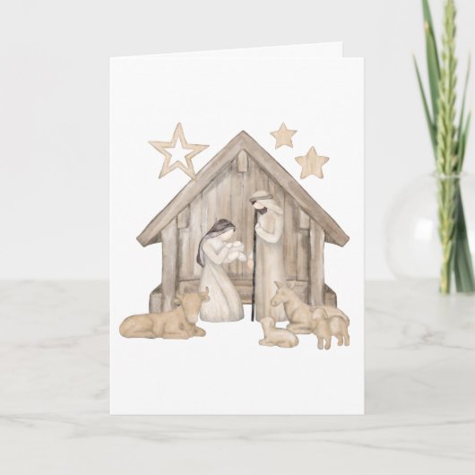 クリスマスの折りたたみカード 聖誕 シーズンカード (正面)