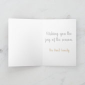 クリスマスの折りたたみカード 聖誕 シーズンカード (内部)