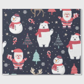 クリスマスの折り返し紙(休日テーマ#2) ラッピングペーパー (フラット)