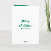 クリスマスの抱擁おじさん金ゴールドと緑 シーズンカード (裏面)