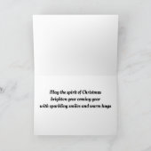 **クリスマスの抱擁とスマイル** シーズンカード (内部)