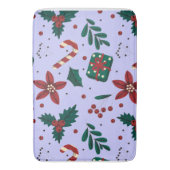 クリスマスの抽象的なパターン バスマット (正面縦)