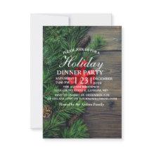 クリスマスの招待を受けた木製の背景