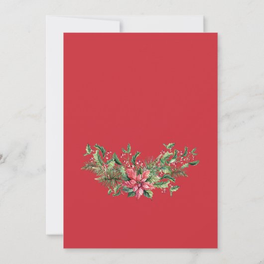 クリスマスの招待パーティー招待状冬の果実 招待状 (裏面)