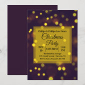 クリスマスの招待状のスポットライト 招待状 (正面/裏面)