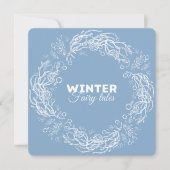 クリスマスの招待状。 ウィンタフェアリーテイルズ。 招待状 (正面)