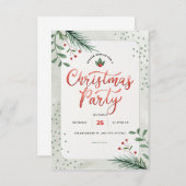 クリスマスの招待状 エンクロージャーカード (正面/裏面)