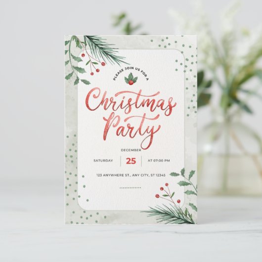 クリスマスの招待状 エンクロージャーカード (スタンド正面)