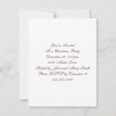 クリスマスの招待状、ヴィンテージの休日の家 招待状 (裏面)