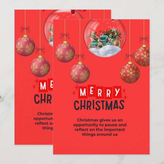 クリスマスの招待状 招待状 (正面/裏面)