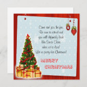 クリスマスの招待状 招待状 (正面/裏面)