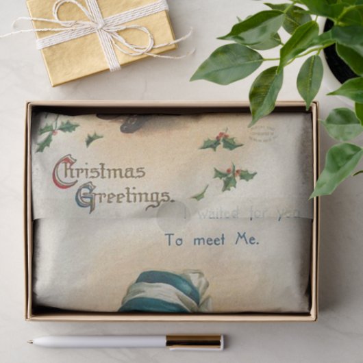 クリスマスの挨拶の女の子を待って、エレン・クラッサドル 薄葉紙 (ギフト)