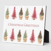 クリスマスの挨拶の水の色クリスマスツリー フォトプラーク (側面)