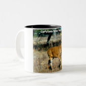 クリスマスの挨拶の深さ ツートーンマグカップ (正面左)