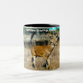 クリスマスの挨拶の深さ ツートーンマグカップ (中央)