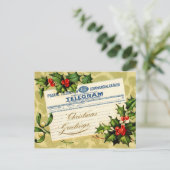 クリスマスの挨拶の電報郵便 シーズンポストカード (スタンド正面)