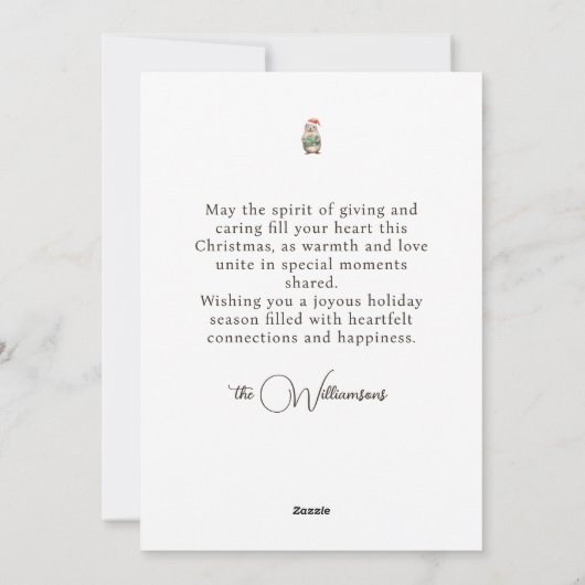 クリスマスの挨拶をシール シーズンカード (裏面)