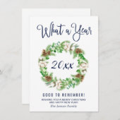 クリスマスの挨拶を楽しむ年のミニマリスト シーズンカード (正面/裏面)