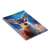 クリスマスの挨拶を添えたトナカイ ノートブック (右側)