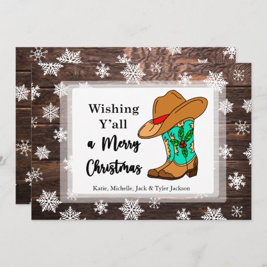 クリスマスの挨拶を皆さんに シーズンカード (正面/裏面)