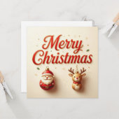 クリスマスの挨拶カード カード (正面/裏面インサイチュ)