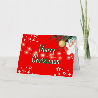 クリスマスの挨拶カード 箔グリーティングカード