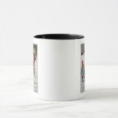 クリスマスの挨拶サンタと子供たち マグカップ (中央)