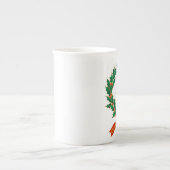 クリスマスの挨拶ホリーリース&ベツレヘムのスター ボーンチャイナマグカップ (正面)