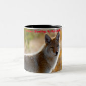 クリスマスの挨拶マイオールドコヨーテ ツートーンマグカップ (中央)