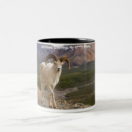 クリスマスの挨拶マイハニーフレンド ツートーンマグカップ (中央)