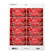 クリスマスの挨拶メリーすべて ラベル (フルシート)