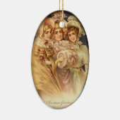 クリスマスの挨拶ヴィンテージ セラミックオーナメント (右)