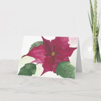 クリスマスの挨拶状のポインセチアの花柄 シーズンカード