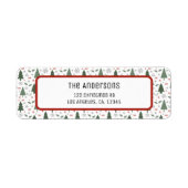 クリスマスの挨拶状の差出人住所ラベル ラベル (正面)